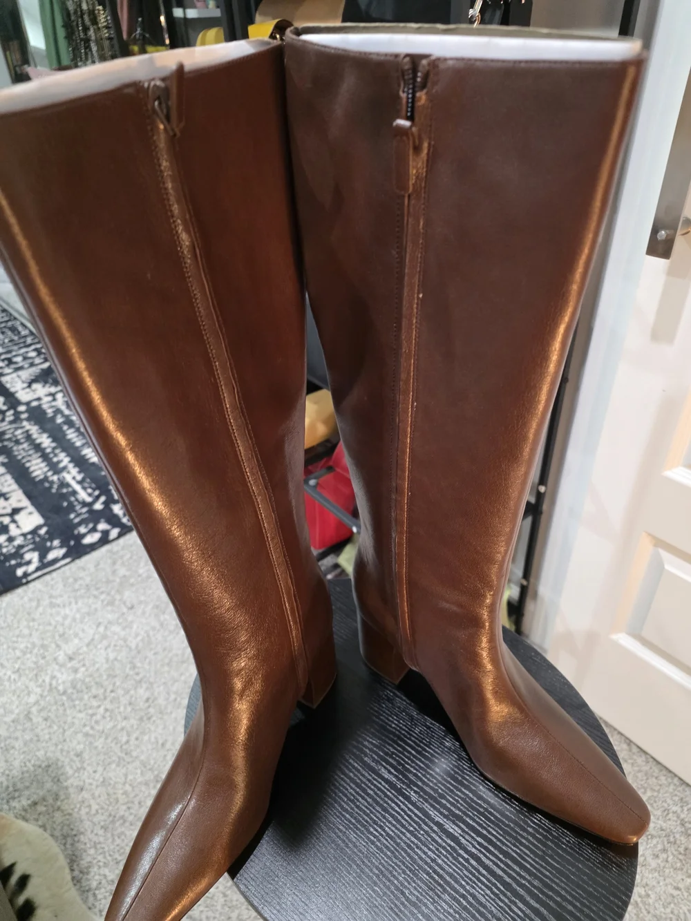 New Tory Burch Brown Leather Knee-High Boots